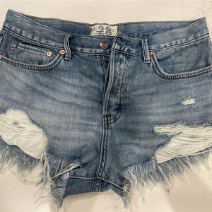 Free people - loving good vibrations - size 28 jean shorts
